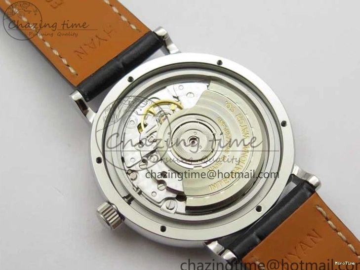 MIROTIME 0501 Portofino 37mm SS V7F 1:1 Best Edition Gray Dial on Black Leather Strap A Practical 7094